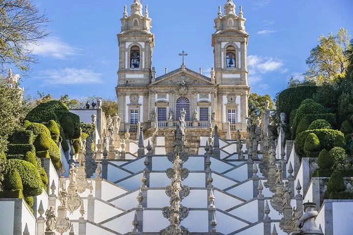 Bom Jesus Sanctuary staircase near Braga on a Braga and Guimarães day trip from Porto, northern Portugal