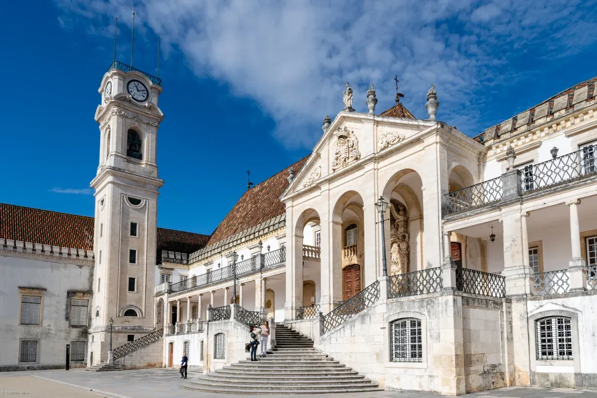 The tower and Paço das Escolas of the University of Coimbra, a day trip from Porto by train
