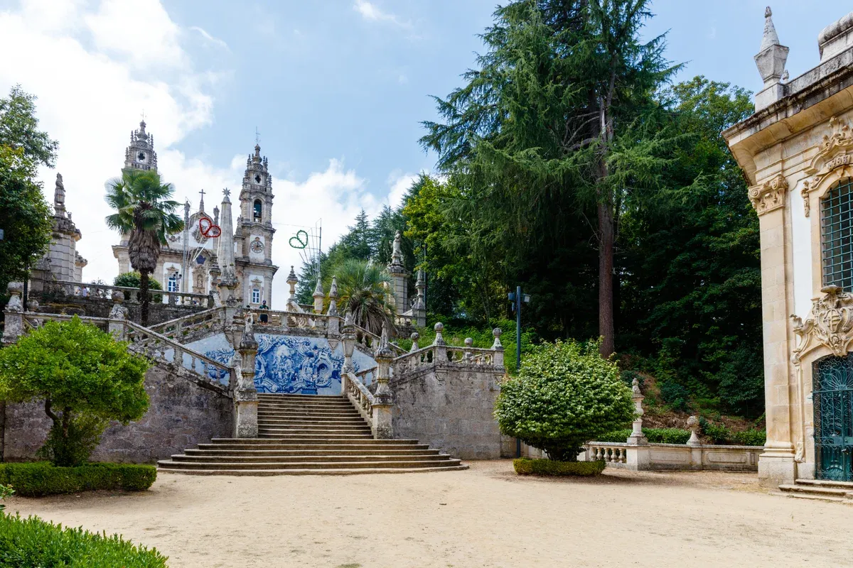 Nossa Senhora dos Remédios stairway in Lamego on a two-day day trip from Porto