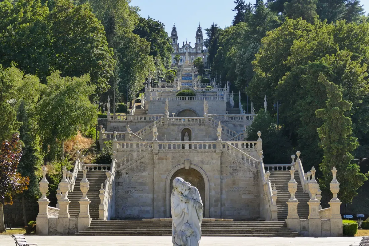 Stairway to the Remédios sanctuary above Lamego, a base for a Douro Valley wine tour from Porto
