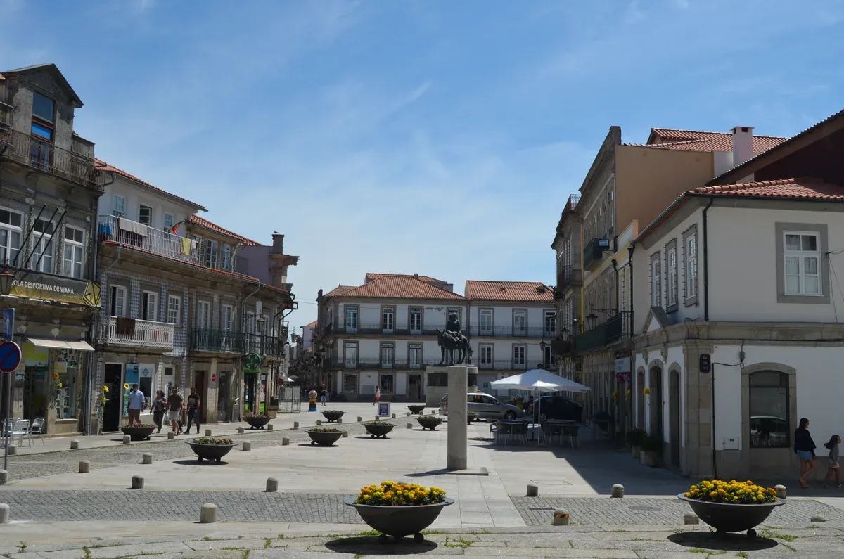 Square in the centre of Viana do Castelo on a Viana do Castelo, Braga and Guimarães day trip from Porto